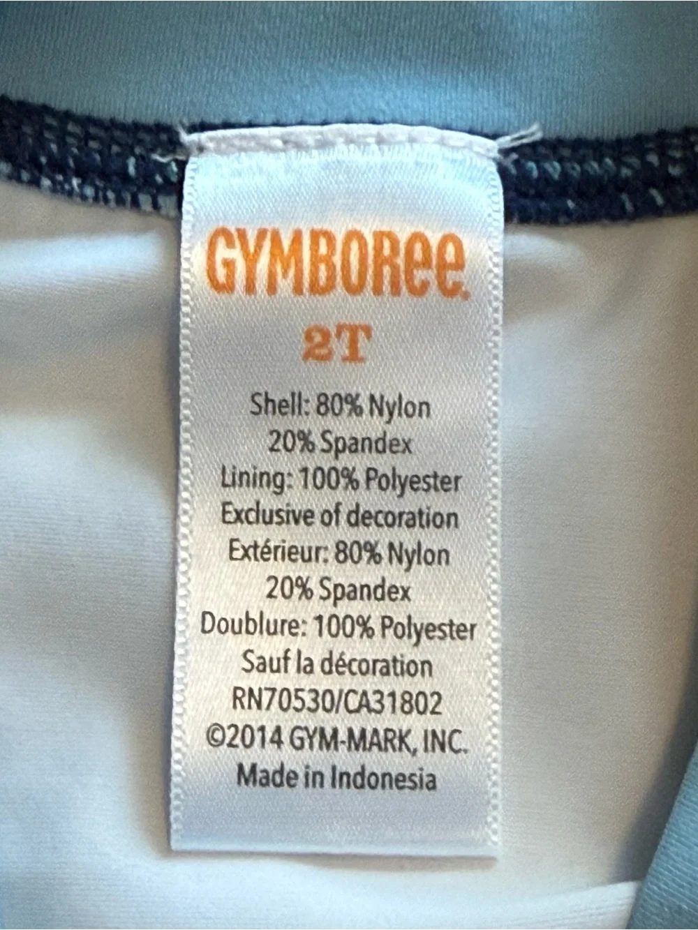 Gymboree Shark Rash Guard Swim Shirt 2T Blue White Shark Fish Print